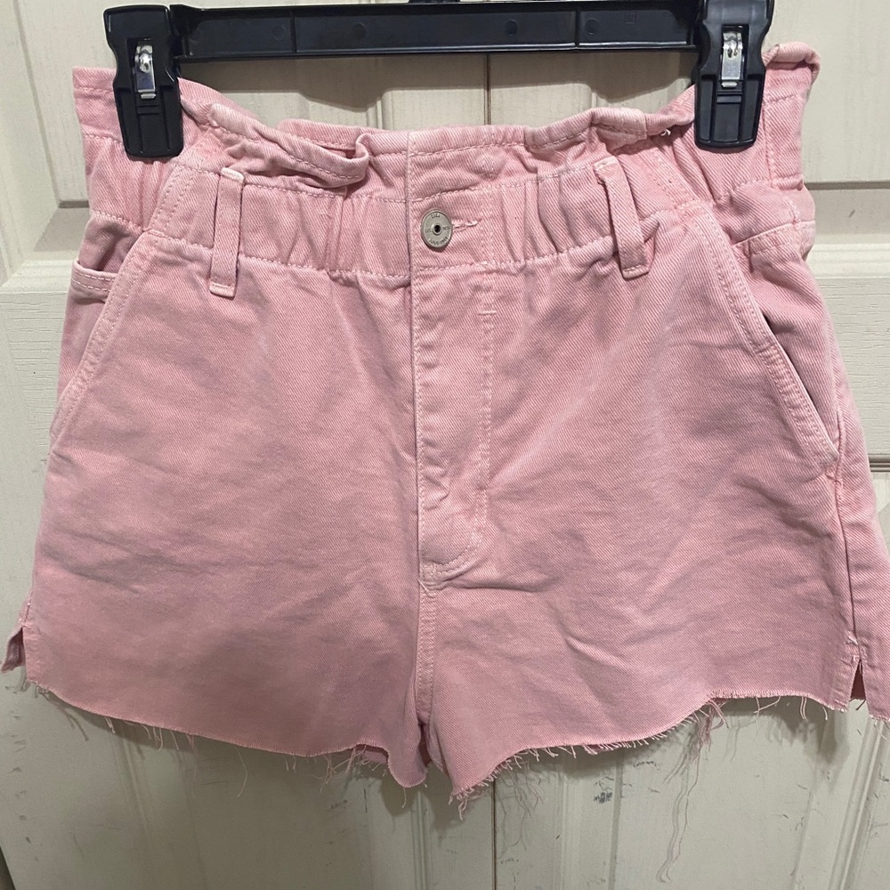 Zara Pink Paper bag Short